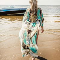 Load image into Gallery viewer, Beach kimono Tiger