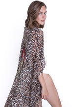 Load image into Gallery viewer, Beach beach kimono Burning cat