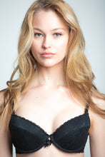 Load image into Gallery viewer, Copy of Black push-up bra with removable pads lingerie, bra
