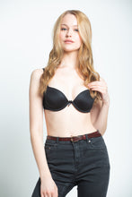 Load image into Gallery viewer, Black push-up bra with removable pads lingerie, bra
