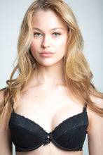 Load image into Gallery viewer, Copy of Black push-up bra with removable pads lingerie, bra
